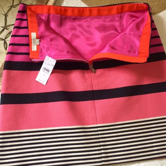 🎉HP🎉 NWT Loft Corded Dobby Striped Skirt - Picture 7 of 12